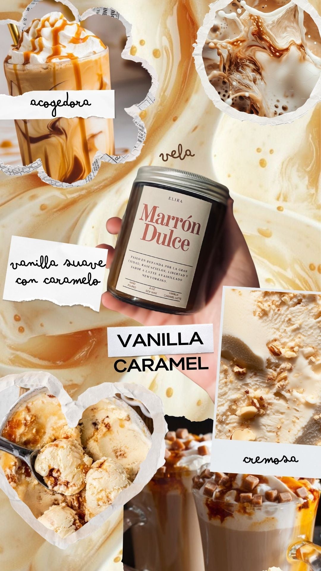 Vela "Marron Dulce" - Vainilla Caramel Latte