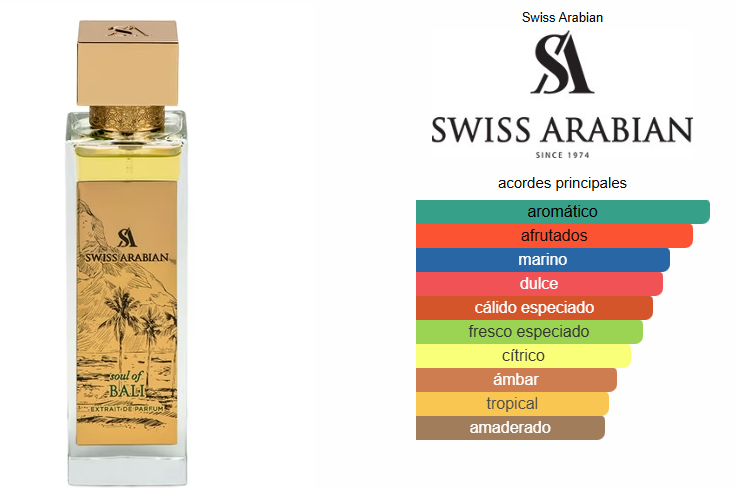 Soul of BALI- Swiss Arabian/ Extracto de perfume