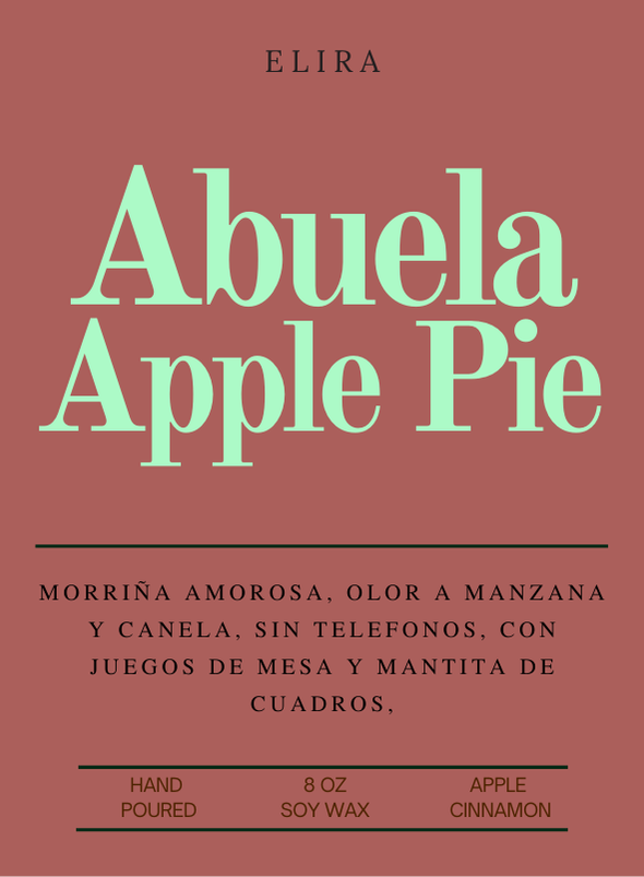 Vela "Abuela Apple Pie"- Apple Cinnamon/Manzana & Canela