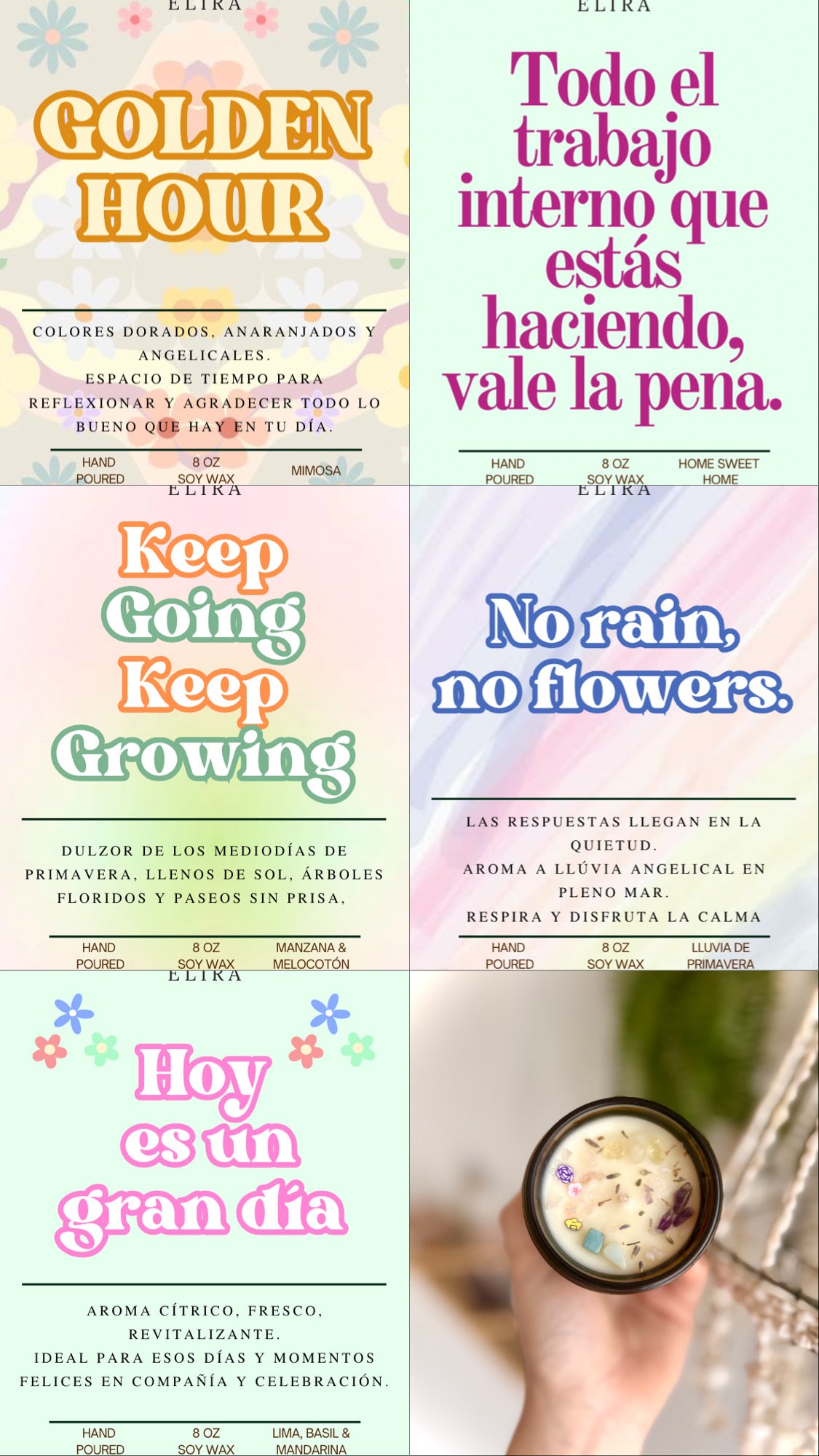 VELAS PRIMAVERA- 5 AROMAS- COLECCIÓN LIMITADA