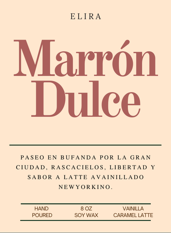 Vela "Marron Dulce" - Vainilla Caramel Latte