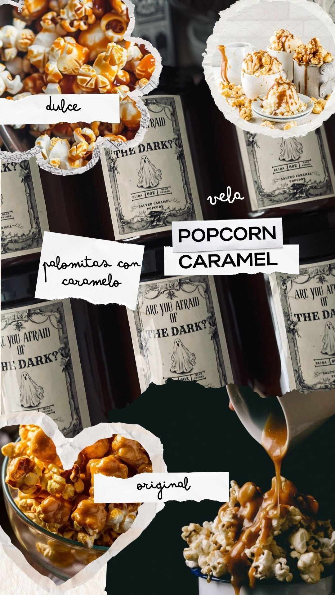 Vela "Ghost" - Palomitas Caramelizadas (Popcorn Caramel- 250ml)