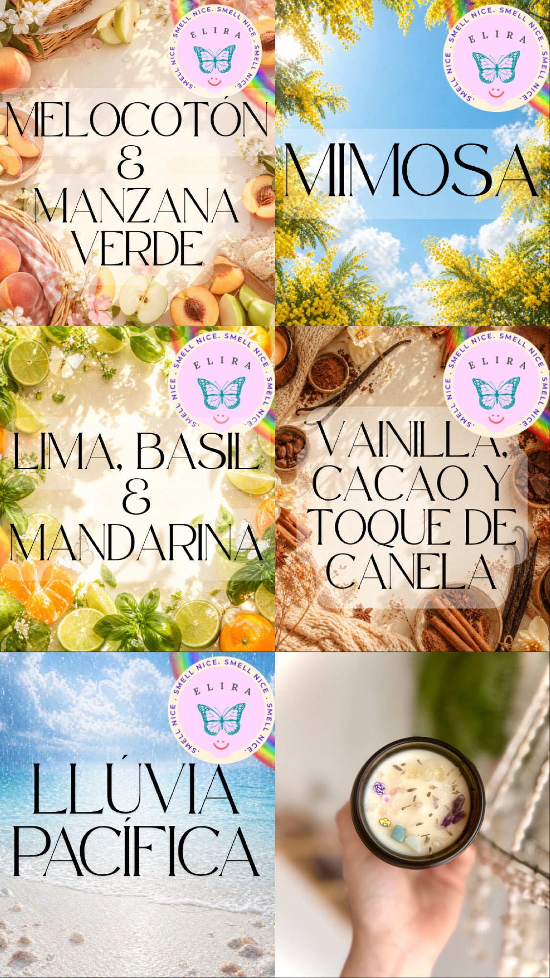 VELAS PRIMAVERA- 5 AROMAS- COLECCIÓN LIMITADA