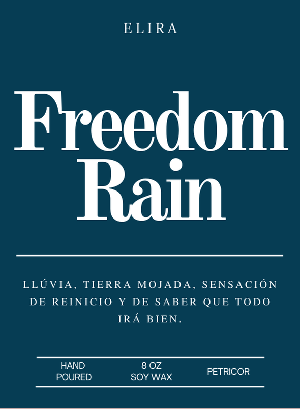Vela "Freedom Rain" - Tierra mojada/Petricor